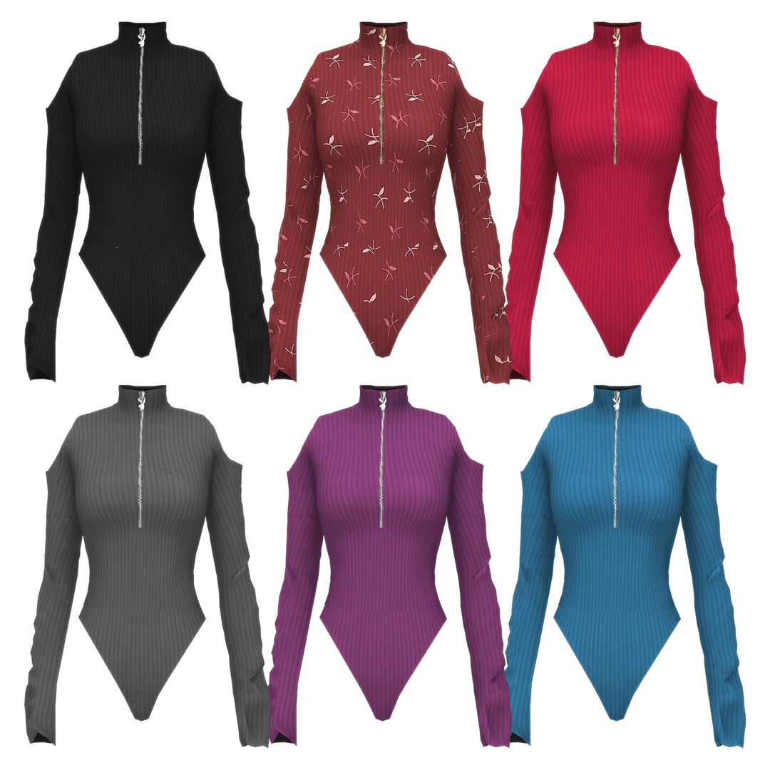 Галерея мода Боди Millie Zipper Bodysuit #1